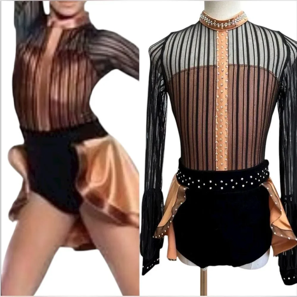 Revolution Tenth House dance costume orange custom BETA TH20272 LC-large child